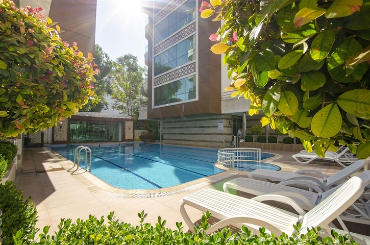 Элитная квартира 1+1 с мебелью в 150 м от моря и реки Боачай