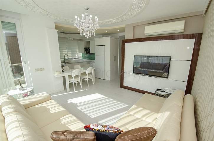 Элитная квартира 1+1 с мебелью в 150 м от моря и реки Боачай