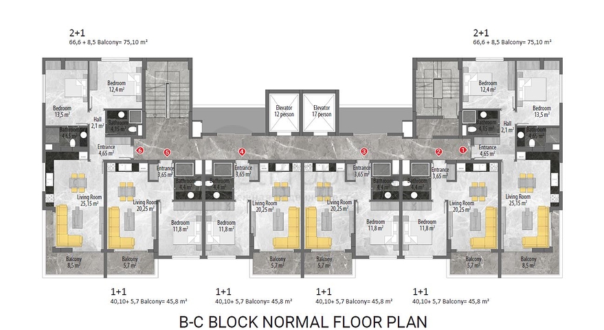 Новый жилой комплекс в районе Авсаллар