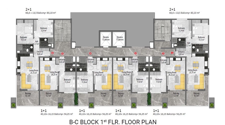 Новый жилой комплекс в районе Авсаллар