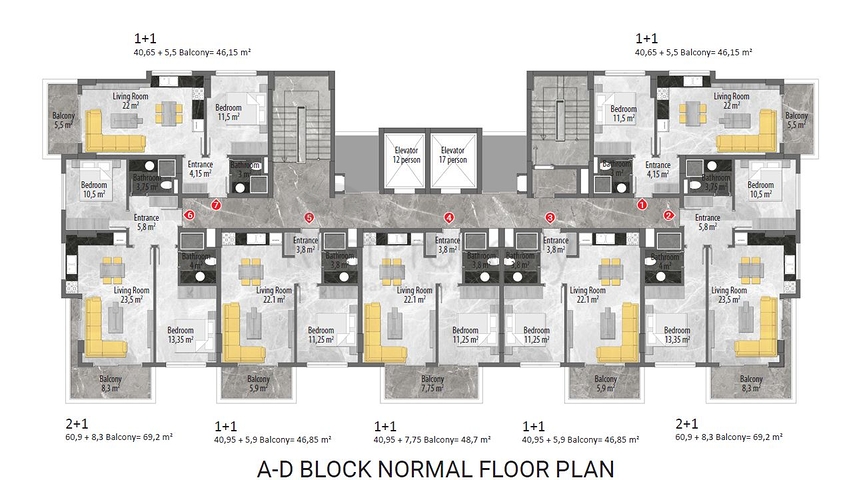 Новый жилой комплекс в районе Авсаллар