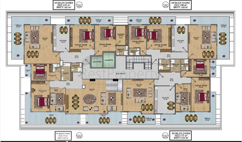 Квартиры и пентхаусы в новом комплексе Махмутлара