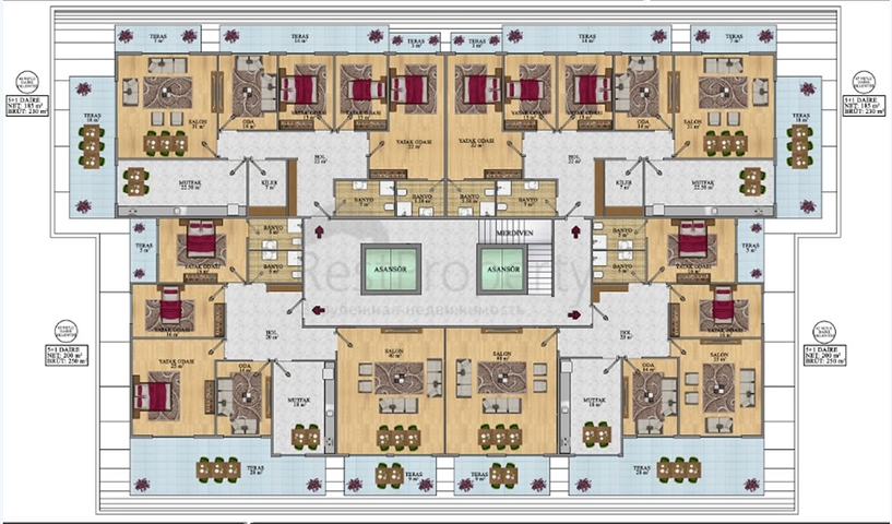 Квартиры и пентхаусы в новом комплексе Махмутлара