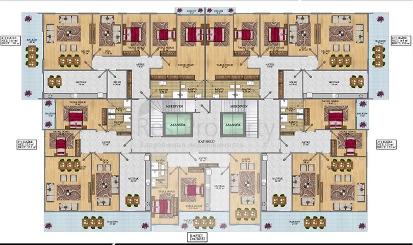 Квартиры и пентхаусы в новом комплексе Махмутлара
