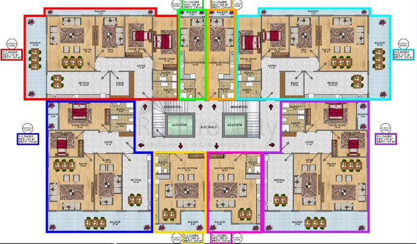 Квартиры и пентхаусы в новом комплексе Махмутлара