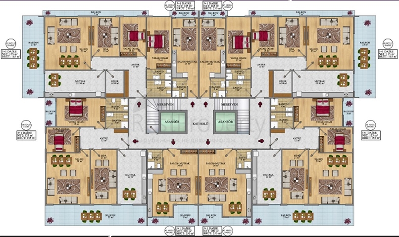 Квартиры и пентхаусы в новом комплексе Махмутлара