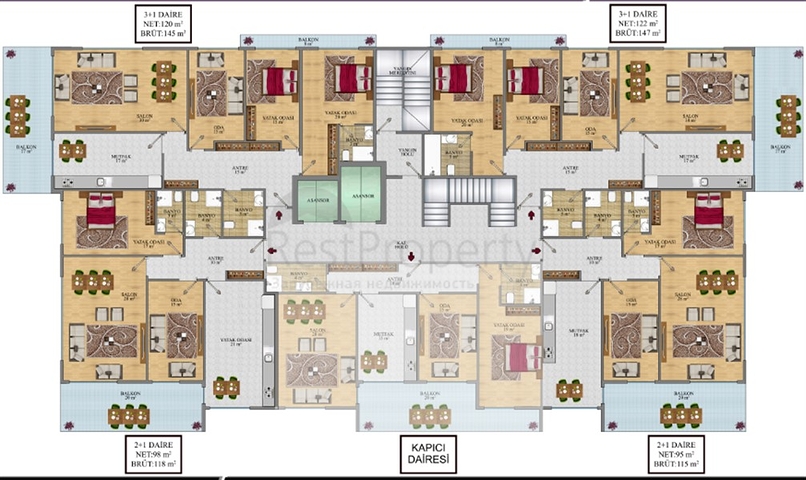 Квартиры и пентхаусы в новом комплексе Махмутлара