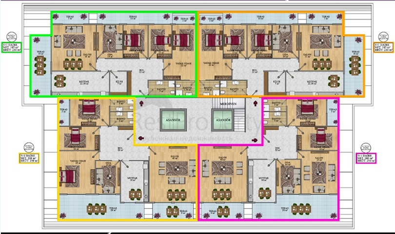 Квартиры и пентхаусы в новом комплексе Махмутлара
