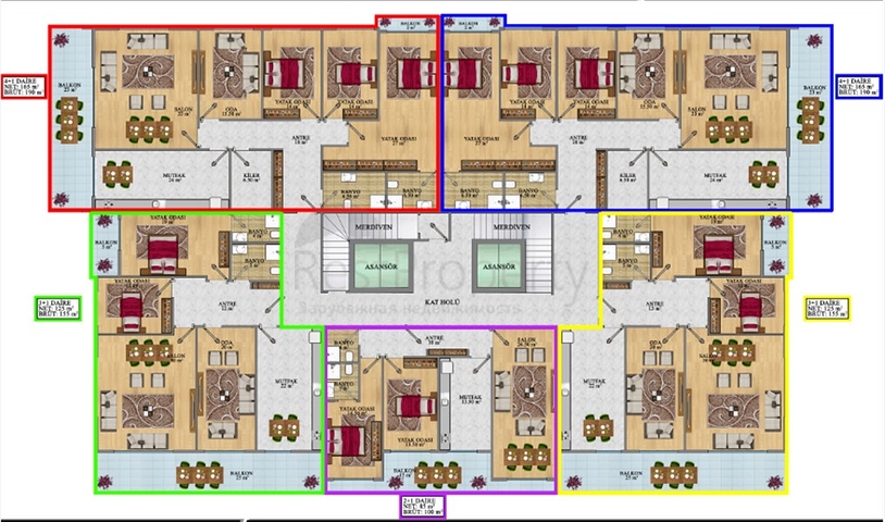 Квартиры и пентхаусы в новом комплексе Махмутлара