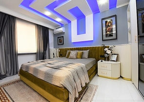 Квартира планировка 3+1 с видом на порт в центре Алании