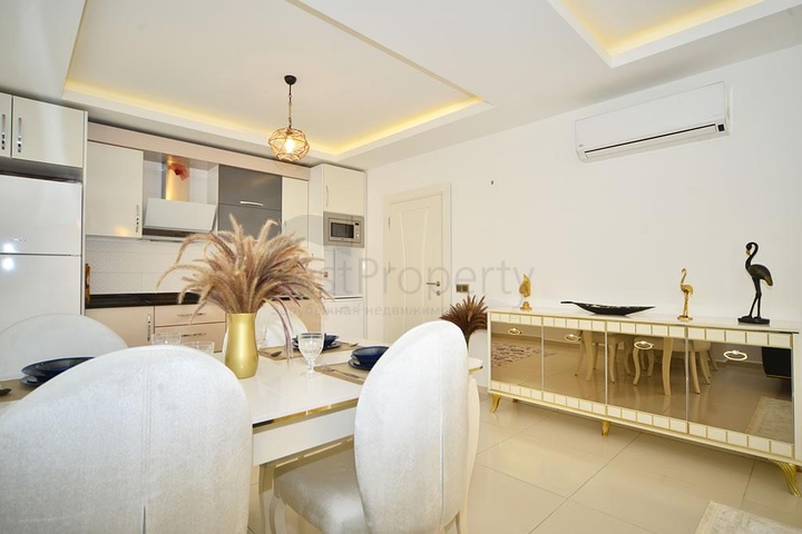 Двухкомнатная квартира в благоустроенном комплексе Махмутлара