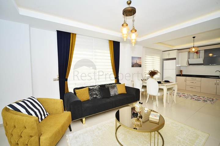 Двухкомнатная квартира в благоустроенном комплексе Махмутлара