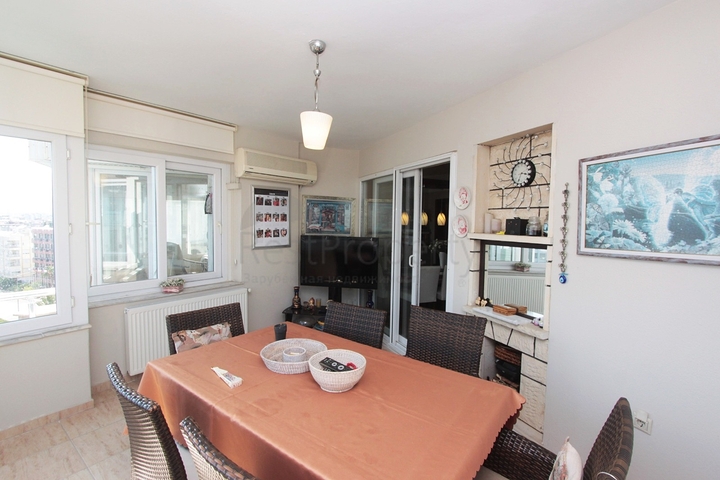 Квартира 3+1 с видом на море в Коньяалты Анталья 100 м до пляжей