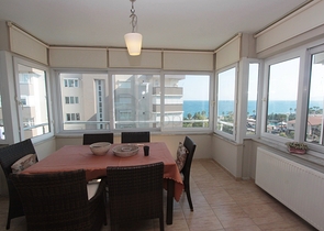 Квартира 3+1 с видом на море в Коньяалты Анталья 100 м до пляжей