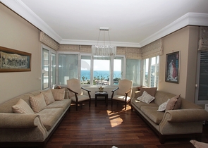 Квартира 3+1 с видом на море в Коньяалты Анталья 100 м до пляжей