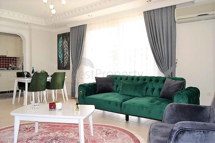 Меблированная квартира с двумя спальнями в Махмутларе