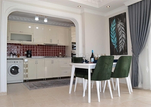 Меблированная квартира с двумя спальнями в Махмутларе