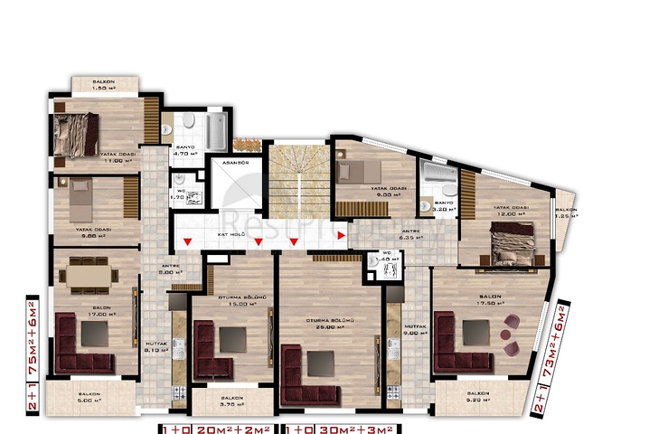 Квартиры в новом комплексе в шаговой доступности от пляжа Клеопатры