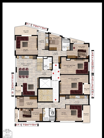 Квартиры в новом комплексе в шаговой доступности от пляжа Клеопатры