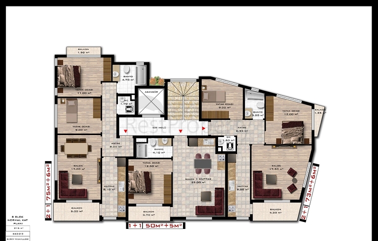 Квартиры в новом комплексе в шаговой доступности от пляжа Клеопатры
