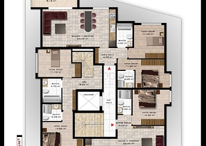 Квартиры в новом комплексе в шаговой доступности от пляжа Клеопатры