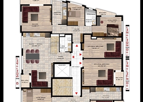 Квартиры в новом комплексе в шаговой доступности от пляжа Клеопатры
