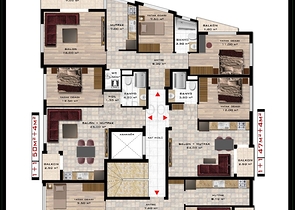 Квартиры в новом комплексе в шаговой доступности от пляжа Клеопатры