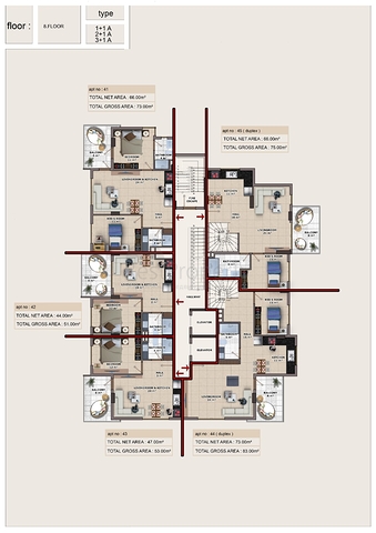 Квартиры и пентхаусы в новом жилом комплексе Махмутлара