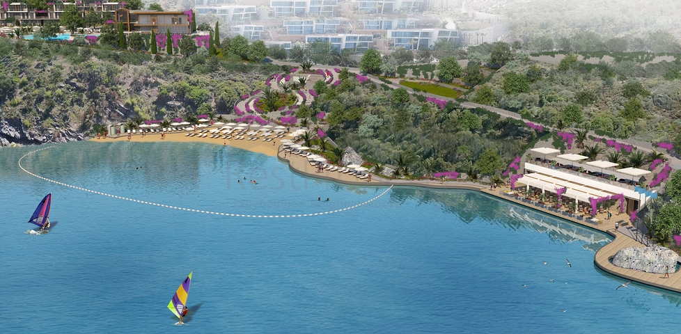 Комплекс современных вилл на берегу Эгейского моря в Бодруме