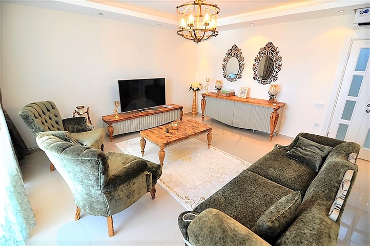 Меблированный пентхаус с тремя спальнями в Каргыджаке