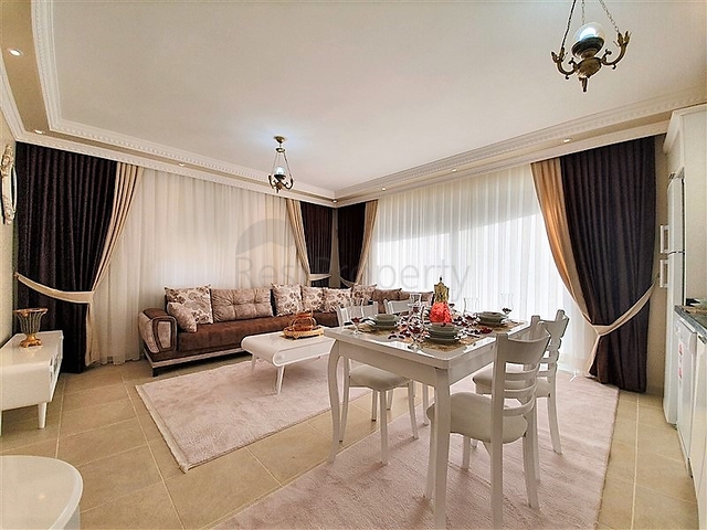 Меблированная квартира с двумя спальнями в Махмутларе