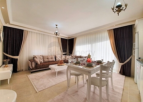 Меблированная квартира с двумя спальнями в Махмутларе