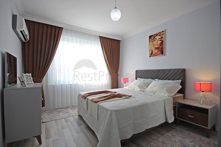 Квартира планировки 1+1 в современном комплексе Махмутлара