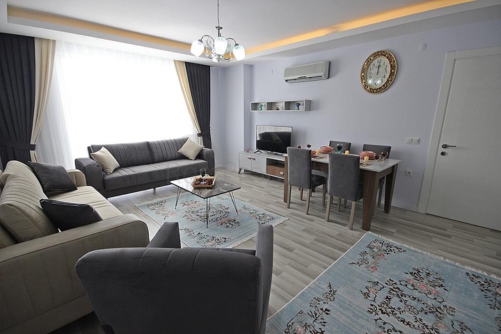 Квартира планировки 1+1 в современном комплексе Махмутлара