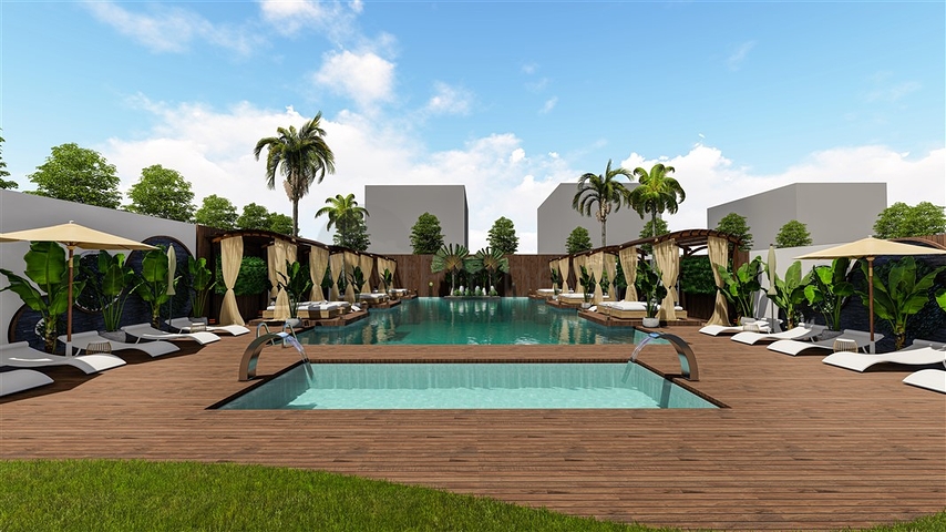 Новый проект в районе Кестель всего в 100 метрах от моря