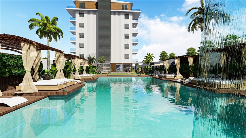 Новый проект в районе Кестель всего в 100 метрах от моря