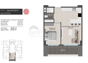 Новый проект в районе Кестель всего в 100 метрах от моря