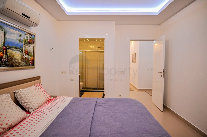 Меблированная квартира с двумя спальнями в районе Оба