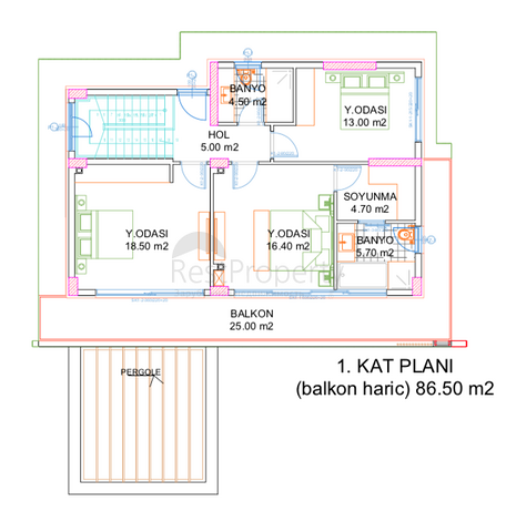 Элитная вилла 4+1 в Чамьюва Кемере 300 м до пляжа