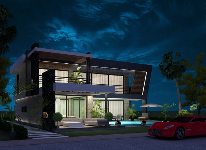 Элитная вилла 4+1 в Чамьюва Кемере 300 м до пляжа