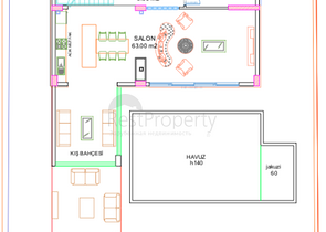 Элитная вилла 4+1 в Чамьюва Кемере 300 м до пляжа
