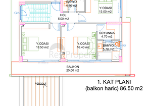 Элитная вилла 4+1 в Чамьюва Кемере 300 м до пляжа