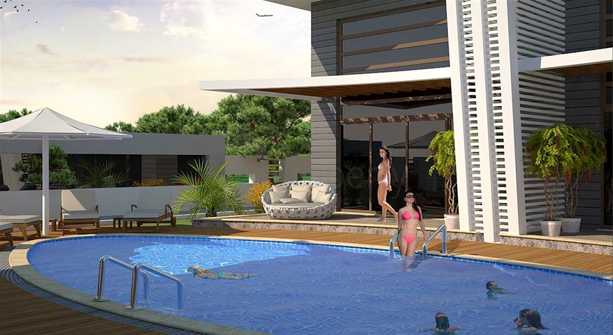 Продажа вилл 6+1 с собственным бассейном и садом в Коньяалты