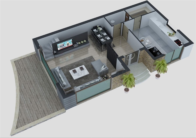 Продажа вилл 6+1 с собственным бассейном и садом в Коньяалты