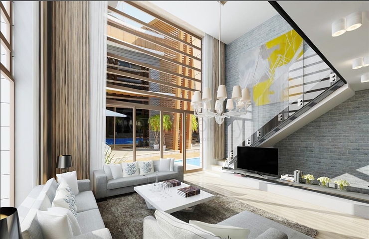 Продажа вилл 6+1 с собственным бассейном и садом в Коньяалты