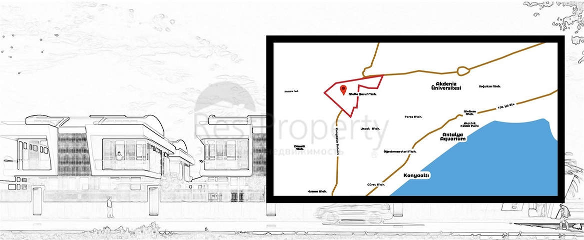 Роскошные виллы 6+1 в черте города Анталии