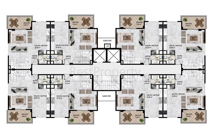 Новый жилой комплекс в Махмутларе