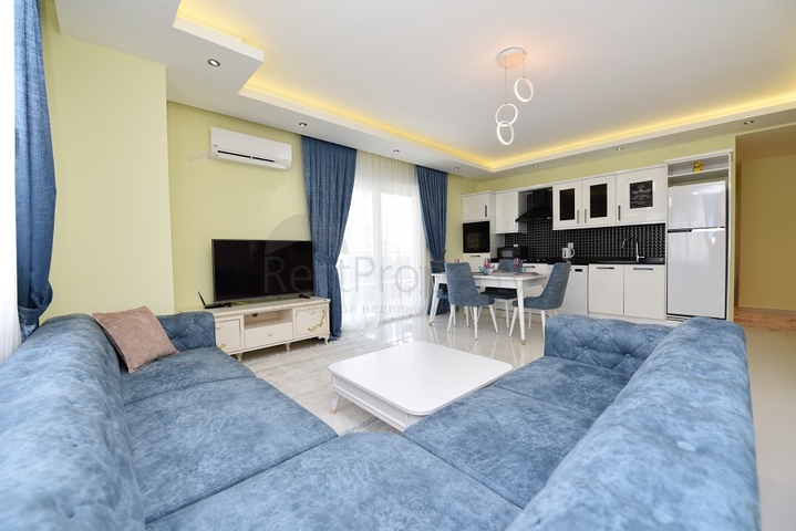 Квартира 2+1 с мебелью в районе Кестель в 200 м от моря