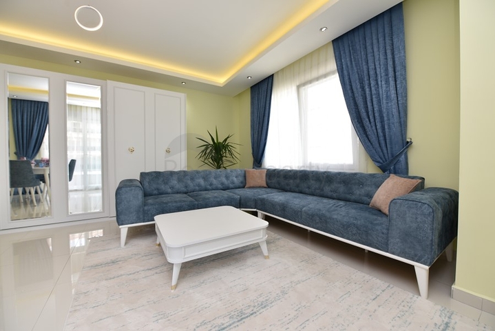 Квартира 2+1 с мебелью в районе Кестель в 200 м от моря