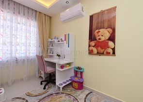 Квартира 2+1 с мебелью в районе Кестель в 200 м от моря